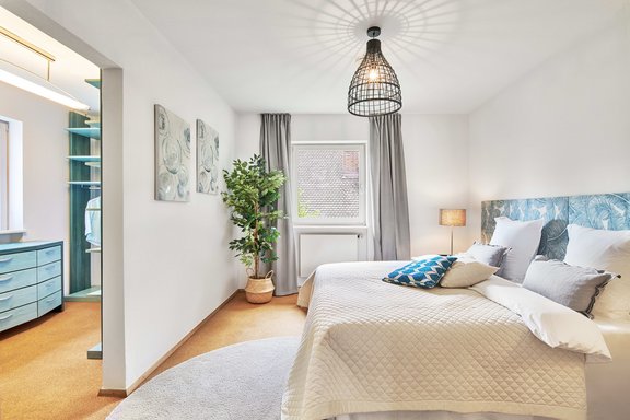 Master bedroom with dressing room