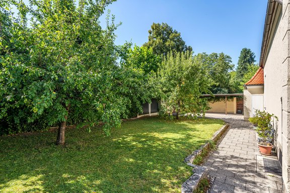 West garden with evening sun