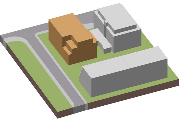 3D view of new building project