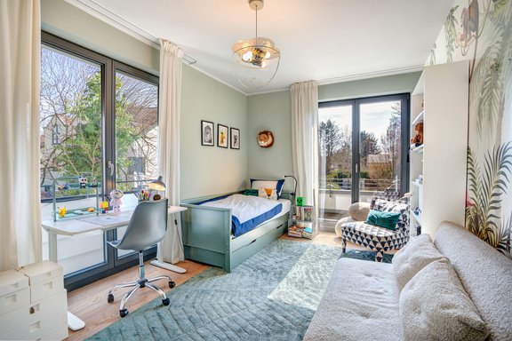 Schlafzimmer mit Balkon