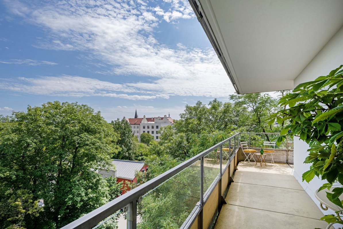 Wide view over Schwabing