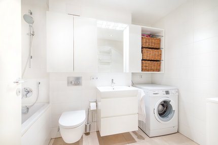 Bathroom with wall fixtures