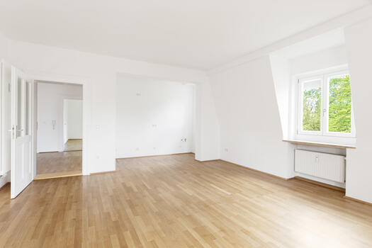 Dining room and kitchen with connections