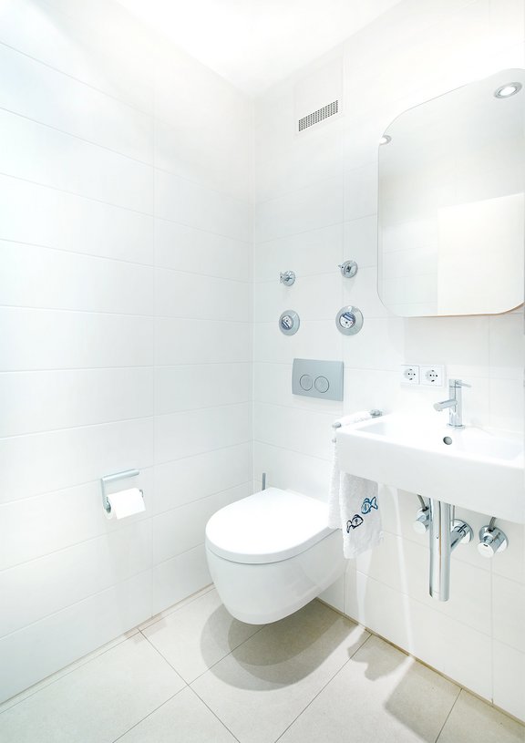 Attraktiv gestaltetes Gäste-WC