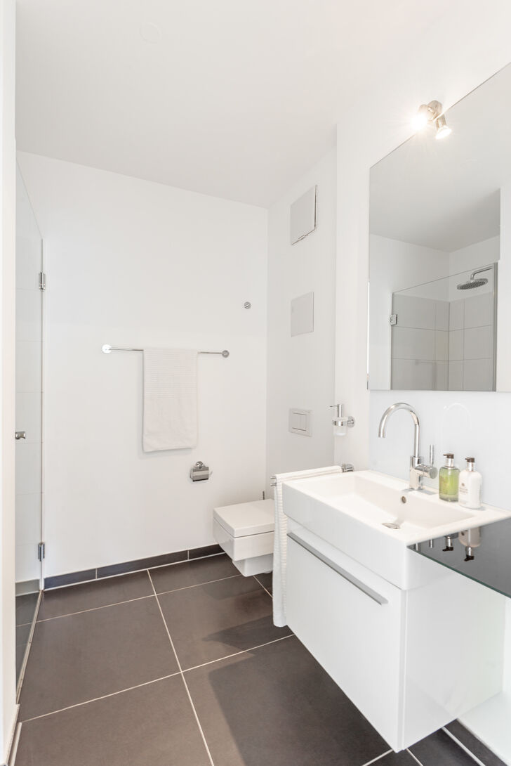 Bad mit bodengleicher Dusche