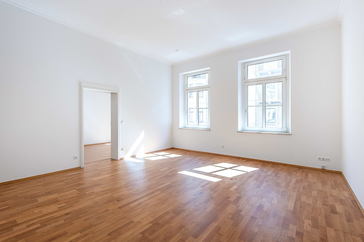 Light flooded living room