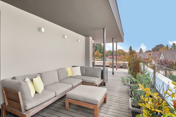 Umlaufende Dachterrasse