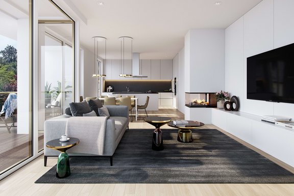 Living room with south-east orientation