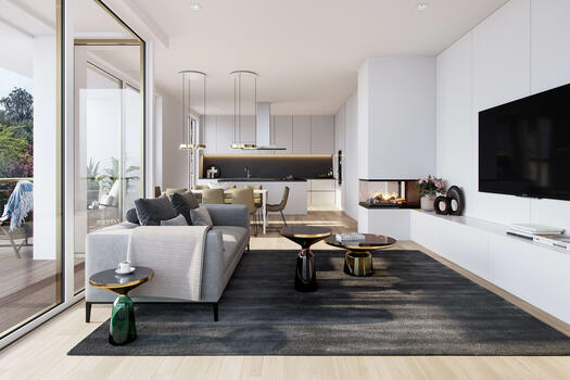 Living room with south-east orientation