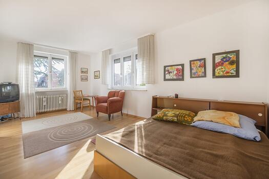 Bright bedroom on the upper floor