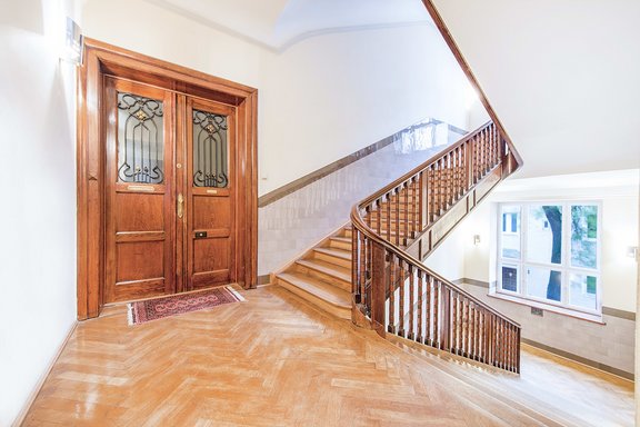 Treppenhaus des denkmalgeschützten Anwesens