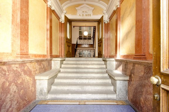 House entrance and staircase