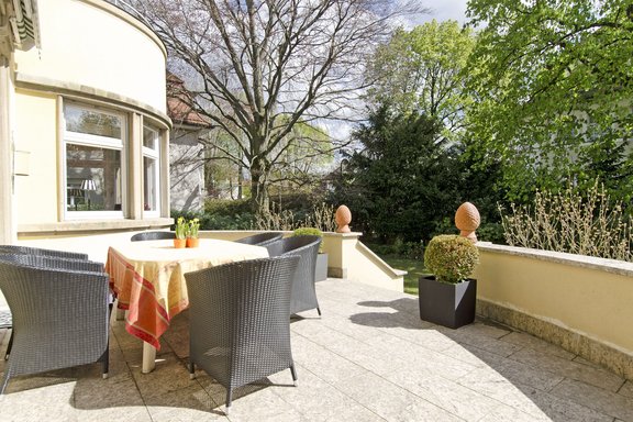 Sunny terrace with southern exposure