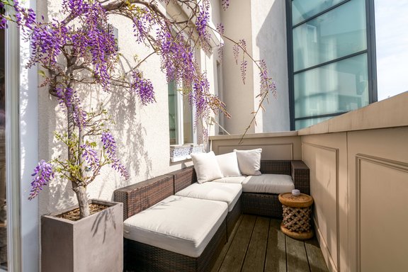 Balkon mit Hofausrichtung