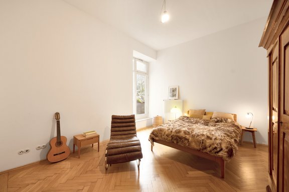 Bedroom with balcony