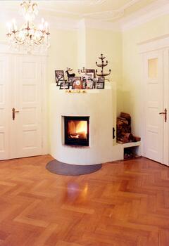Fireplace in the living area