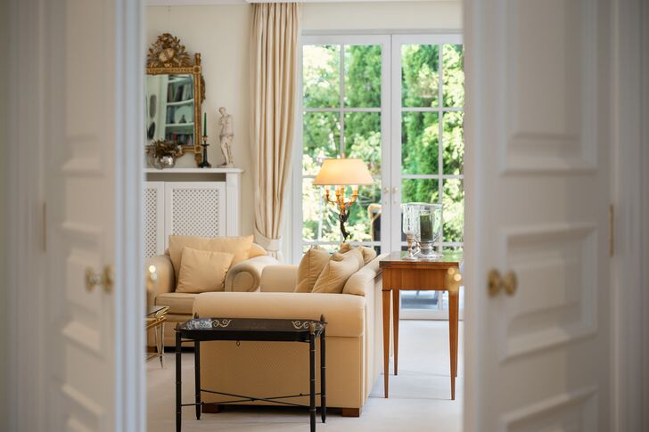 A view of the spacious living area