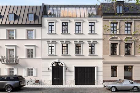 Highend-Wohnen in bester Adresse Schwabings: State-of-the-Art Townhouse mit Pool und Spa
