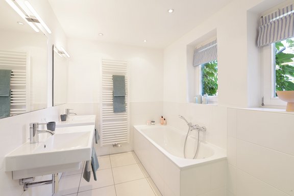 Zeitlos-puristisches Bad