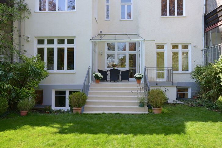 Glasüberdachte Terrasse