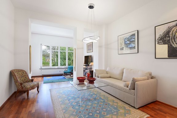 Wohnzimmer mit Wintergarten