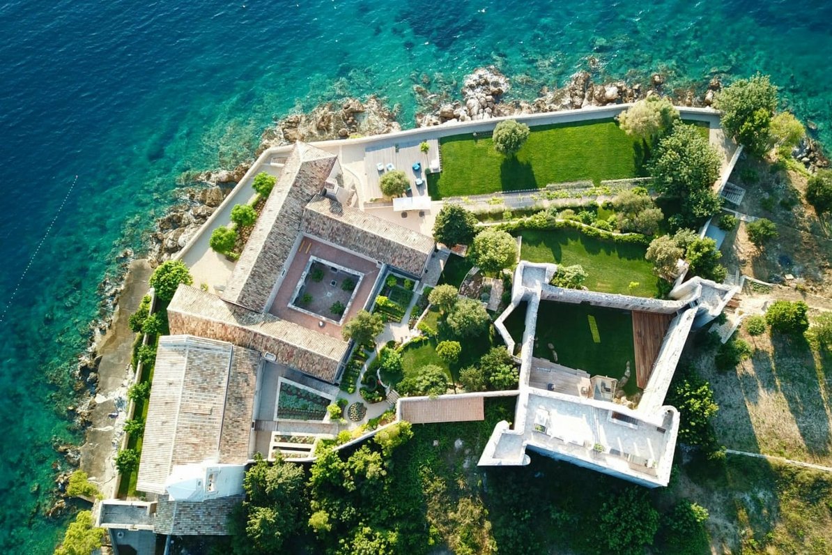 Anwesen aus der Vogelperspektive