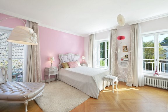 Children's room with garden view