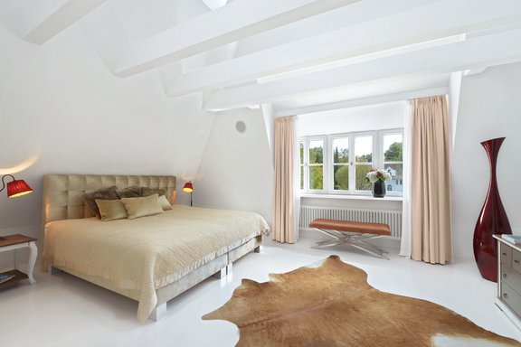 Master bedroom in the attic