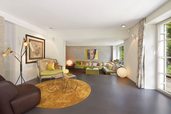 Open designed charming living area