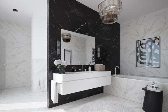 Luxuriöse Badgestaltung