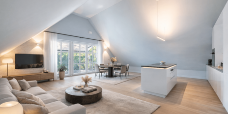 Hochklassige 3-Zimmer-Wohnung von 2021 mit luftigem Penthouse-Ambiente in Laufnähe zum See