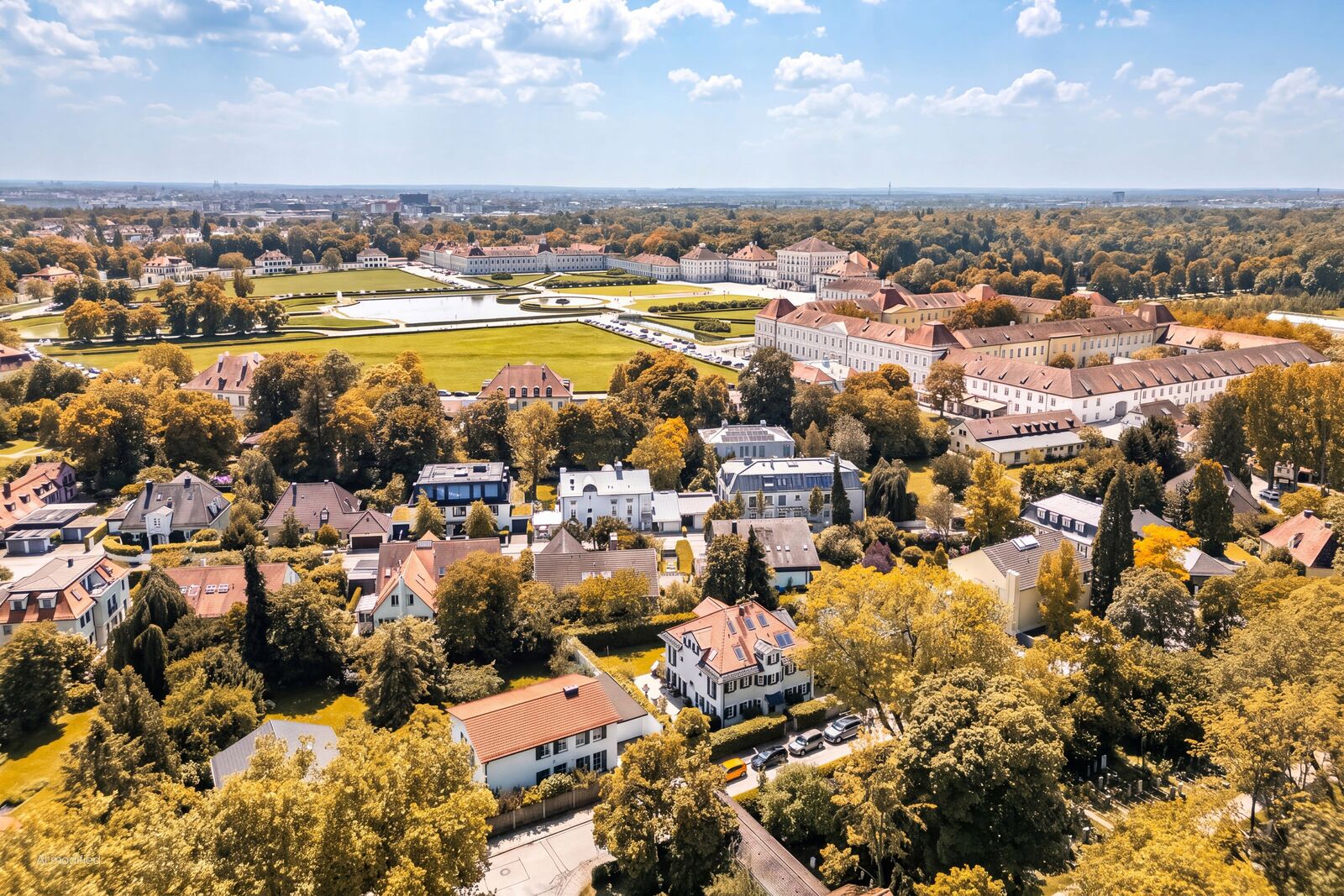 Blick zum Nymphenburger Schloss