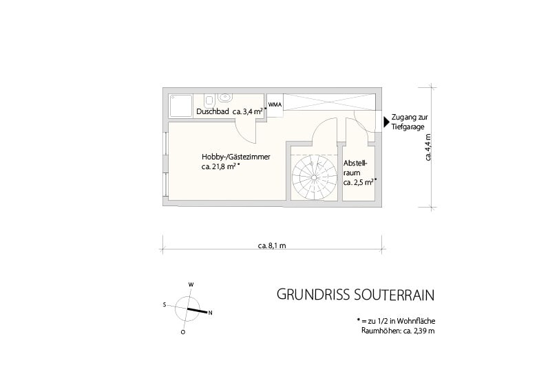 Grundriss Souterrain