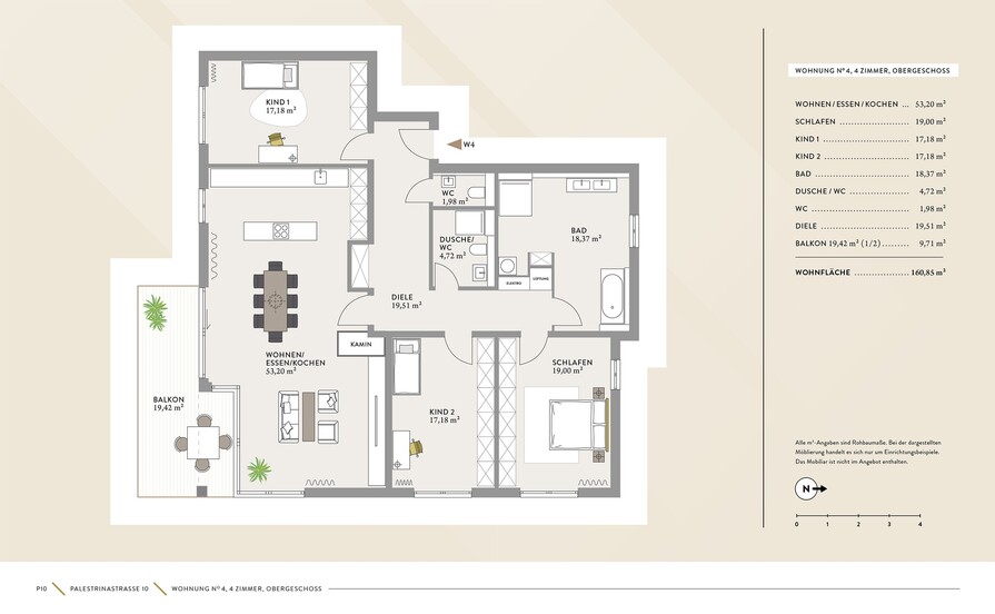 Grundriss Wohnung 4