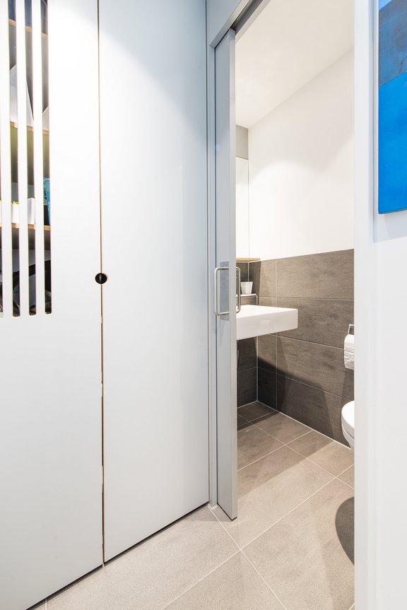 Bathroom and storage space