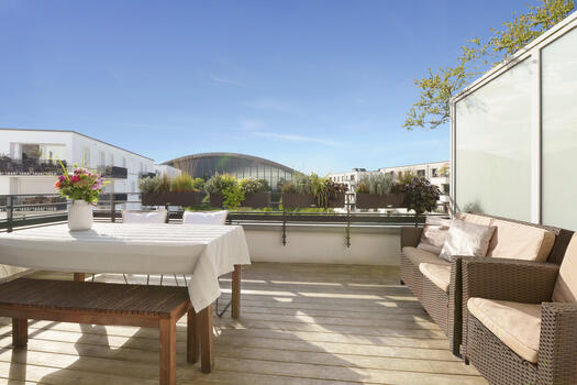 Balcony terrace with view