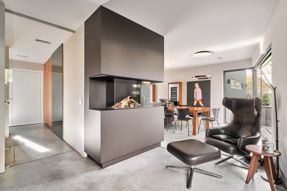 Gasbetriebener Panoramakamin