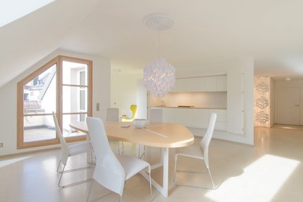 Dining area with kitchen