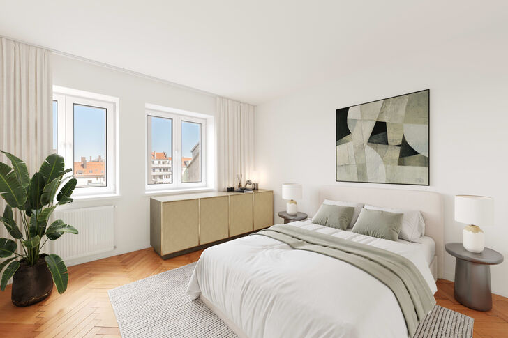 Schlafzimmer (virtuell möbliert)