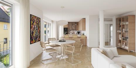 Wohnen direkt am Park: Lichterfüllte 5-Zimmer-Wohnung mit vier Balkonen