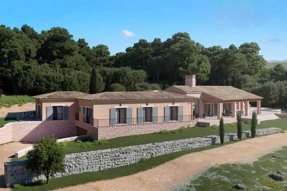 Geplante Hausansicht - Visualisierung