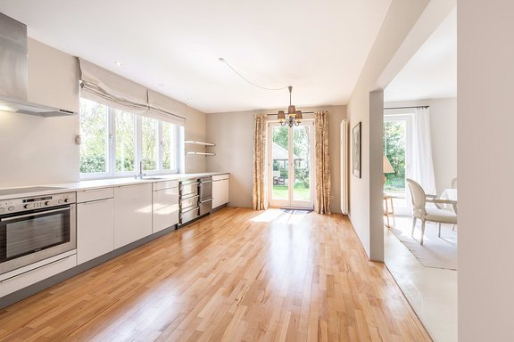 Modern kitchen with garden access