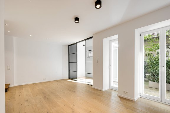 Dining area and open kitchen