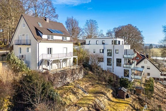 Terraced south-facing garden