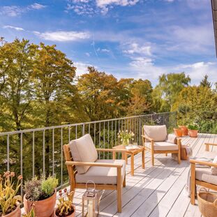 Balkon mit Blick ins Grüne