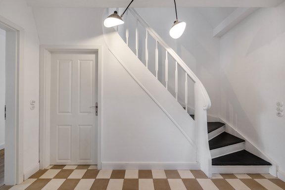 Historic wooden staircase