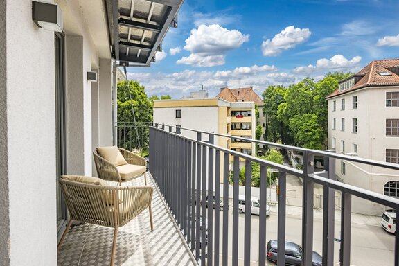 Sonniger Südwest-Balkon