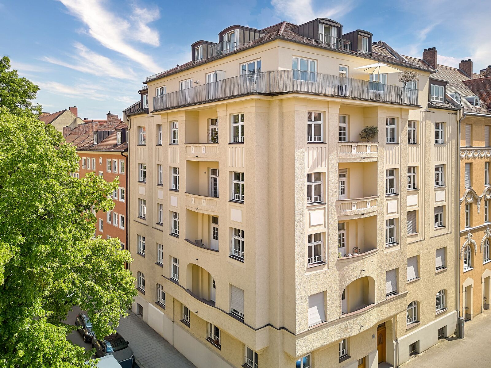 Stately Corner Building