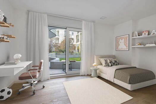 Room on the ground floor (virtually furnished)