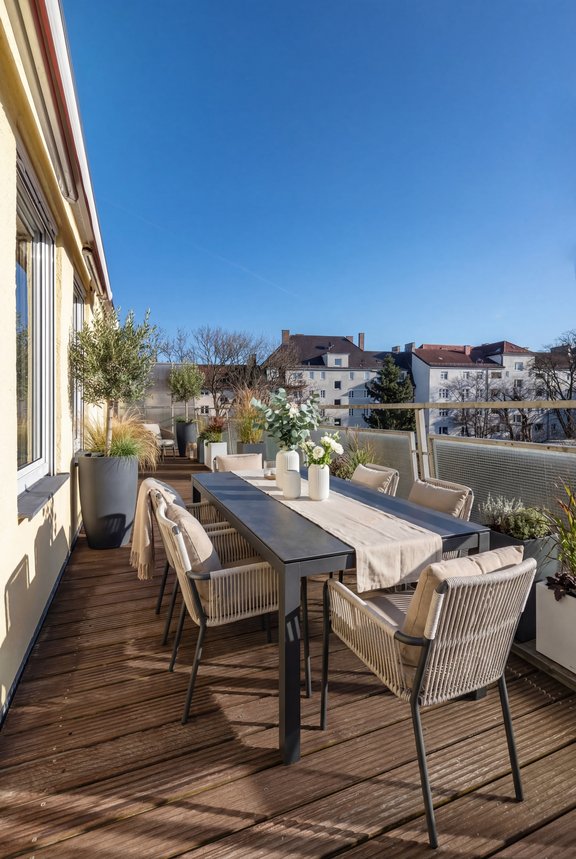 Roof terrace (virtually furnished)